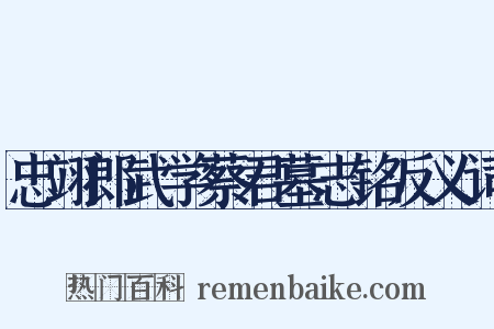 忠翊郎武学蔡君墓志铭反义词是什么意思的图片